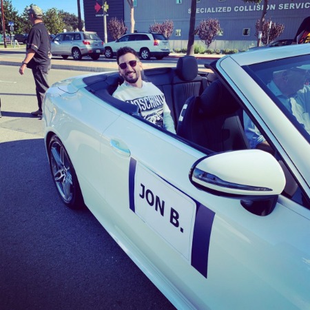 Danette Jackson's husband Jon B in his car.